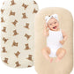 Little Jump Organic Cotton Muslin Baby Lounger Covers, 2 Pack, Soft Removable Slipcovers for Newborn Infant Lounger, for Girls B