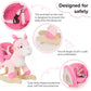 labebe - Baby Rocking Horse, Ride Unicorn, Kid Ride On Toy for 6 Month-3 Year Old, Infant (Boy Girl) Plush Animal Rocker, Toddle