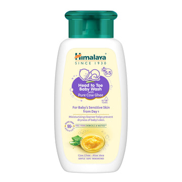 Himalaya Head To Toe Baby Wash With Pure Cow Ghee & Ph5.5 (100Ml)| Moisturizing Cleanser | No Post-Bath Dryness | For BabyS Sen