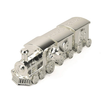 K Cool Shiny Silver Baby Tooth Box Metal Kids Keepsake Origanizer Train Tooth Holder Children Tooth And Curl Fairy Container Chr