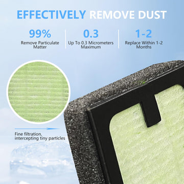 2 Pack Hepa Filter Replacement Compatible With Baby Brezza Bottle Dryer Advanced And Baby Brezza Bottle Washer Pro