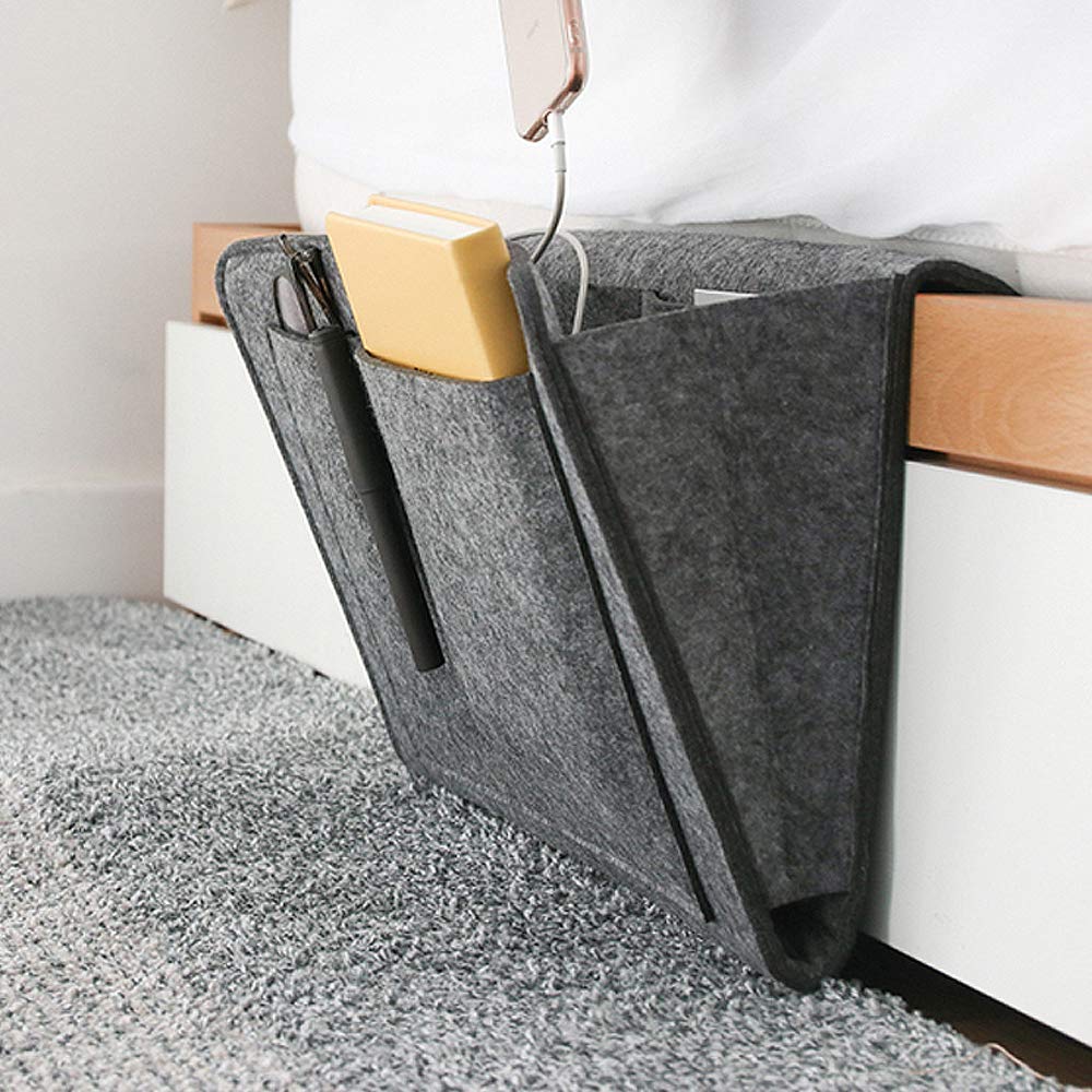 Homevilla Bedside Caddy| Ipad Holder | Dorm College Room, Bunk Bed, Hospital Bed, Kids Baby Bed | Hanging Storage Organizer | Re