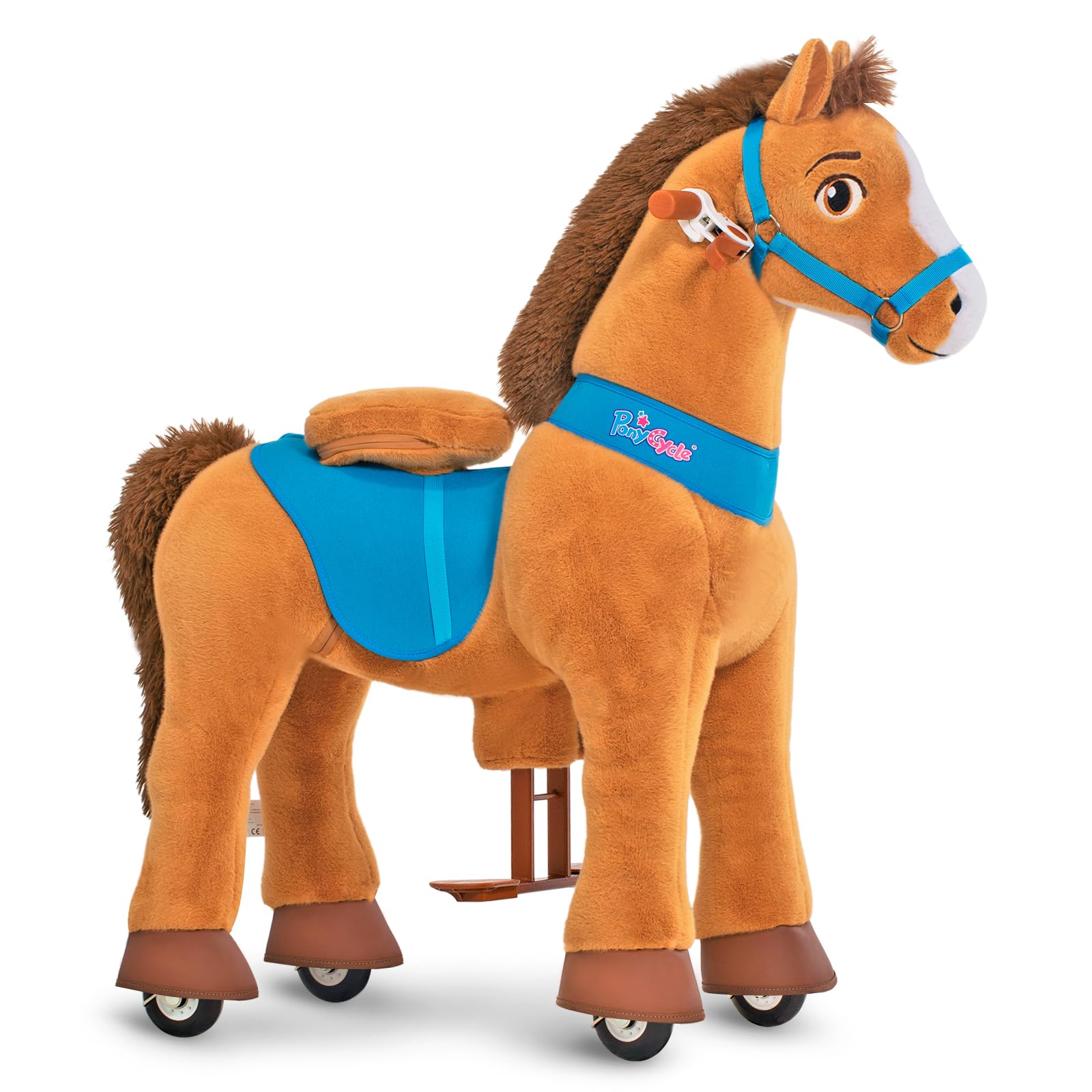 PonyCycle Ride on Horse Toys for Kids Riding Brown Horse Rocking Horse Essential Model E (with Brake/ 35.4 Height/Size 4) Ride o