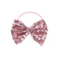 Song Qing Baby Infant Girls Hair Band Sequined Bow Headband Turban Knot Hair Headwear (Sequins Pink)