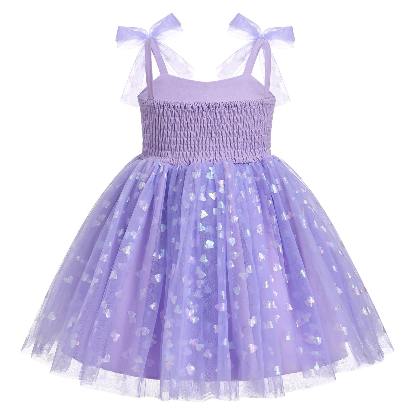 Idopip Baby Girls Sequin Heart Tutu Dress Summer Sleeveless Backless Princess Birthday Party Dresses Toddler Girl First Communio