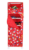 Flipzon Baby Wardrobe Plastic Multipurpose 6 Shelve, Foldable, (Unbreakable Material) (Rabbit Pattern  Red)