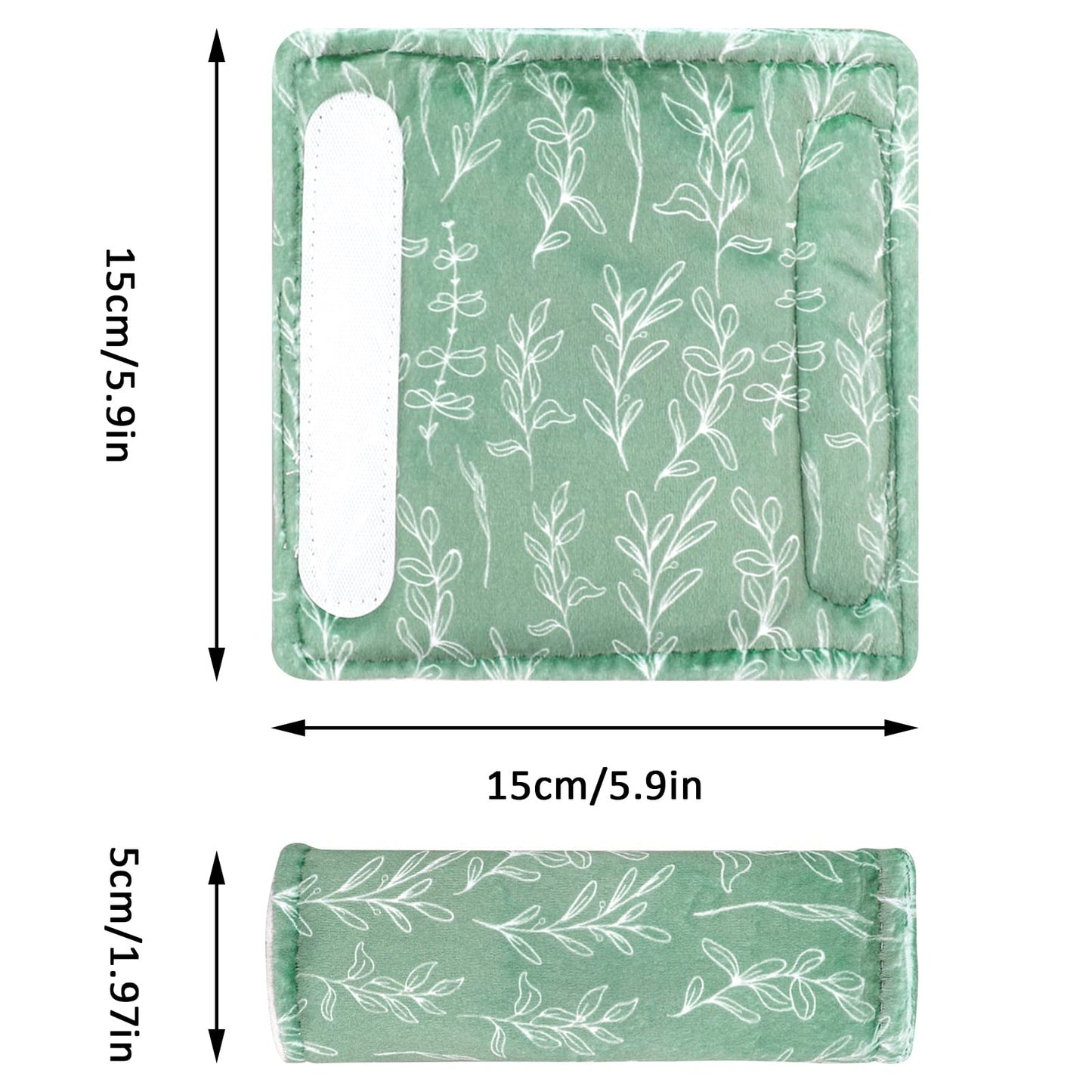 Baby Car Seat Strap Covers Shoulder Pads For Baby Kid, Super Soft Infant Carseat Belt Covers For All Car Seat Stroller,Green Sag