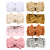 Chiduerm 8Pcs Baby Girls Headbands Hair Bows Handmade Soft Stretchy Nylon Hair Band With Bows Hair Accessories For Newborn Baby