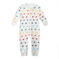Owlivia Organic Cotton Baby Boy Girl Zip Up Sleep N Play, Footless, Long Sleeve(6-12 Months, Rainbow Hearts)