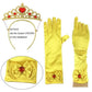 Orgrimmar Princess Dress Up Accessories For Belle Gloves Princess Tiara Crown Wand Necklaces For Kids