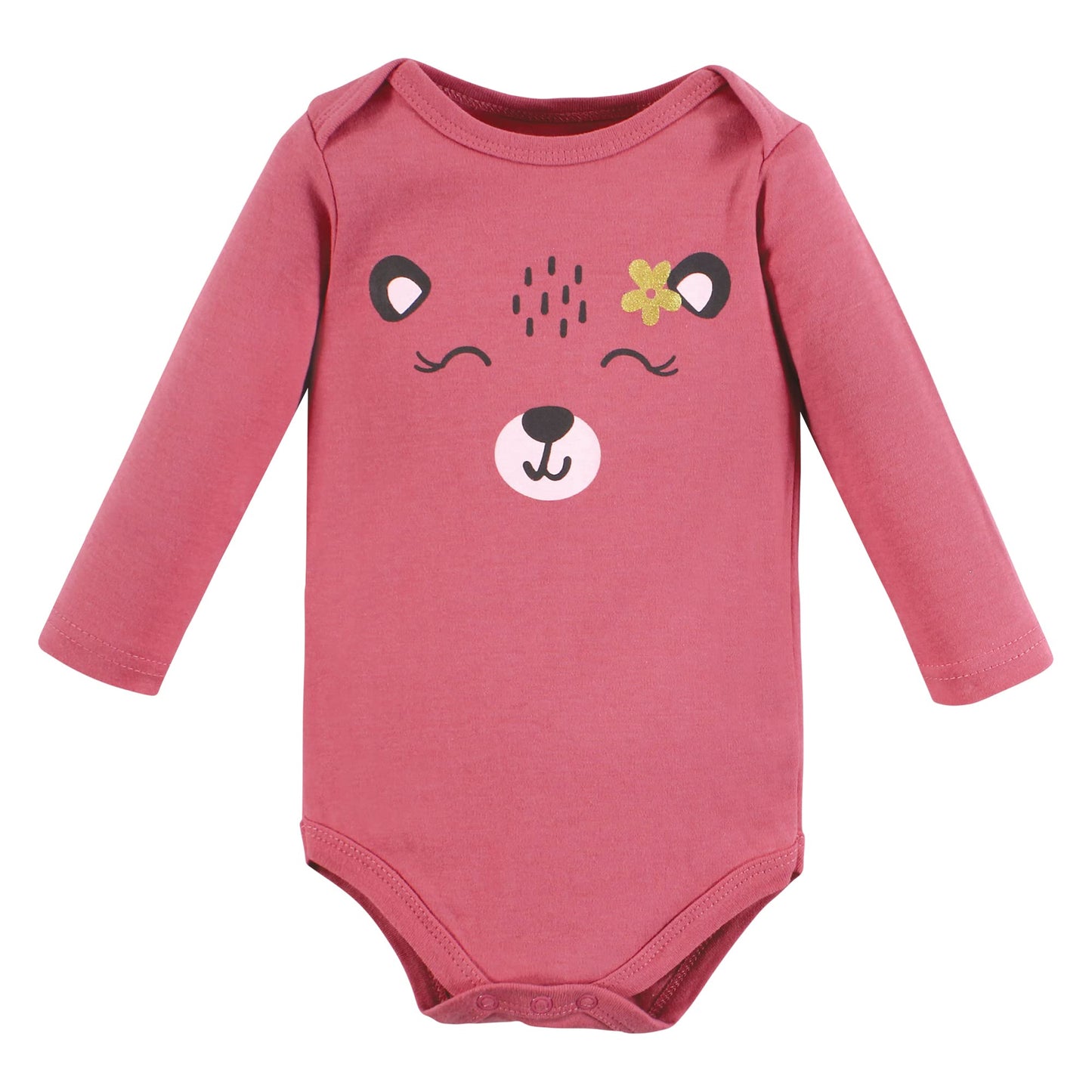 Hudson Baby Unisex Baby Cotton Long-Sleeve Bodysuits, Girl Woodland Animals, 6-9 Months