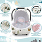Baby Car Seat Cover, Adventure Mountains Carseat Canopy For Babies, Infant Carseat Cover, Summer Cozy Net Cover, Universal Fit,