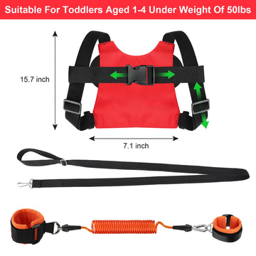 Accmor Toddler Leash Harness, Child Harness Baby Leash + Anti-Lost Wrist Link, Cute Kids Harness With Walking Strap Tether Belt