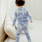 Vaenait Baby Kids Junior 100% Cotton Sleepwear Pajamas 2Pcs Set Tiedye-Warmblue-259 M
