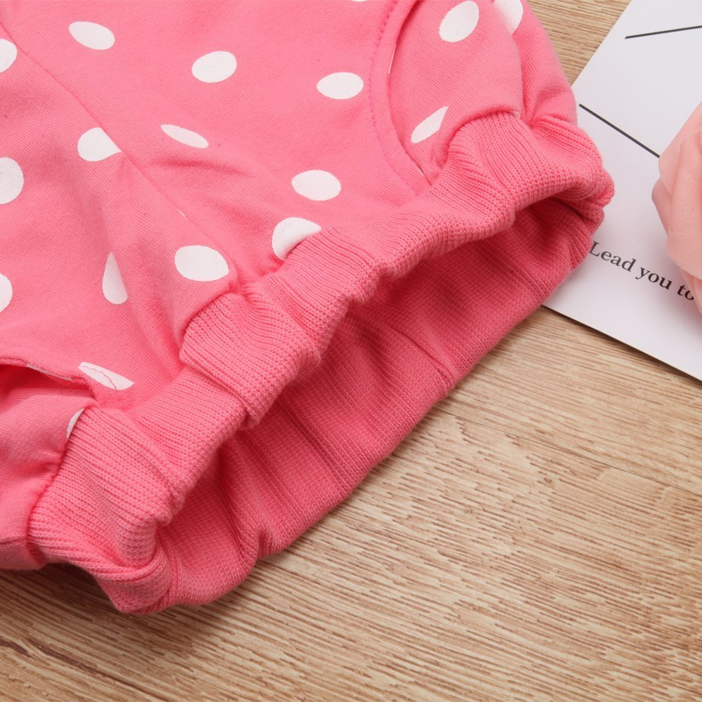 Mh-Lucky Baby Girl Clothes Infant Outfits Set 2 Pieces Long Sleeved Tops + Pants (18-24 Months, Pink)