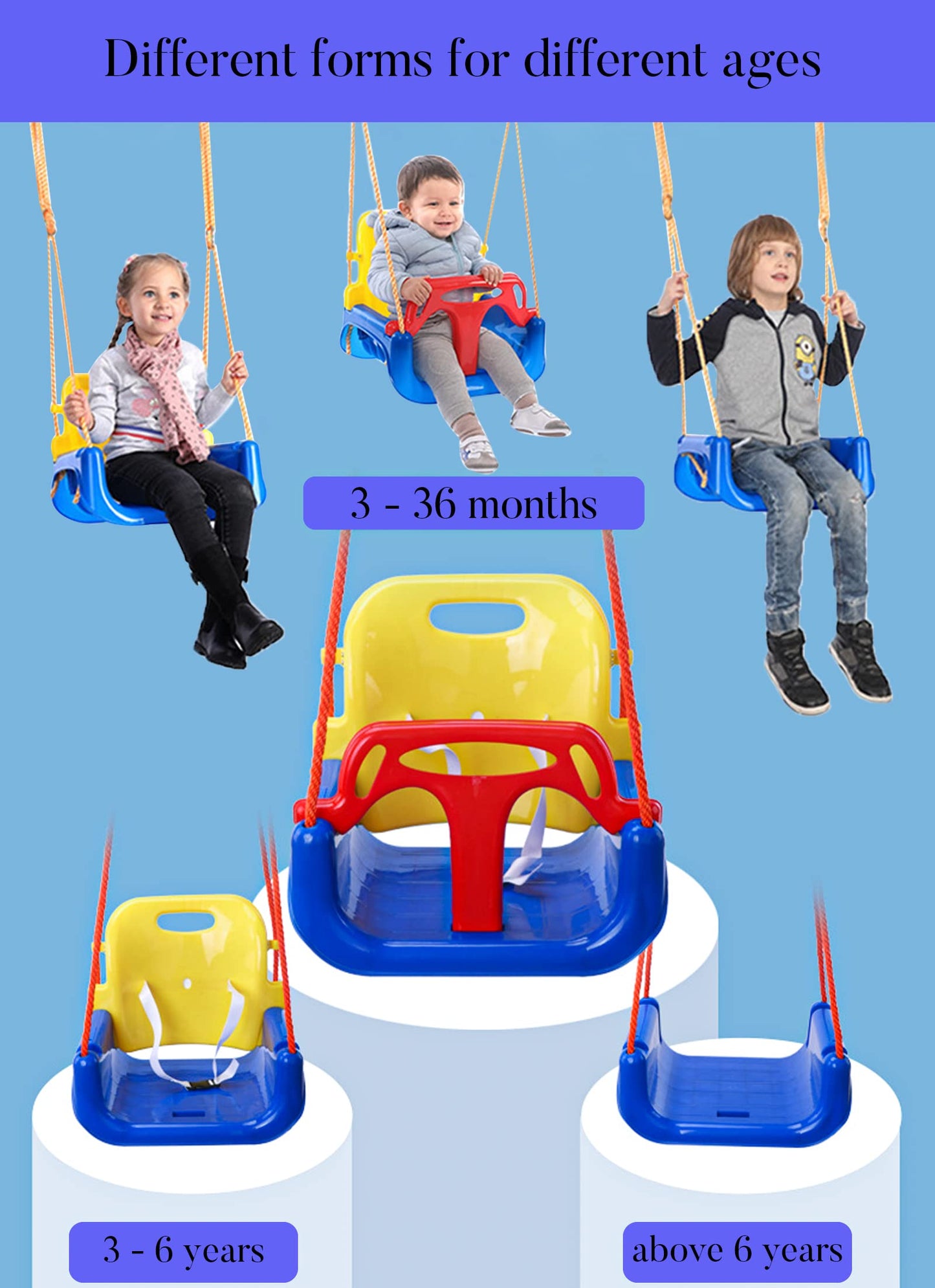 3-In-1 Swing Set Baby Jumper And Bouncers For Toddler, Baby Swing Is Suitable For Indoor And Outdoor Play, With A Foldable Metal