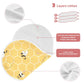 Yyzzh Cute Bee On Honey Yellow Honeycomb Muslin Burp Cloths For Baby 1 Pack 100% Cotton Baby Washcloths Bibs For Boy Girl