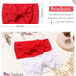 Jollybows 3Pcs Baby Nylon Headbands Hairbands Hair Bow Elastics For Baby Girls Newborn Infant Toddlers Kids (11-Red+White+Blue,