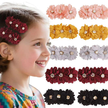 Flower Hair Clip BFNAAgirl Baby Girl Hair Bows Hair Accessories Alligator Clips for Infants Toddlers Gift (FJ10-B, one size)