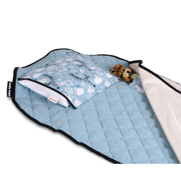 Urban Infant Tot Cot Kids Nap Mat - Toddler Preschool Daycare All-In-One Bedding - Washable Blanket And Pillow - Boys And Girls