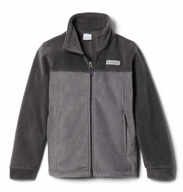 Columbia Kid'S Steens Mt Ii Fleece Jacket, Soft Fleece With Classic Fit Outerwear, City Grey/Shark, 12/18