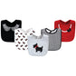 Hudson Baby Unisex Baby Cotton Bibs, Scottie Dog, One Size