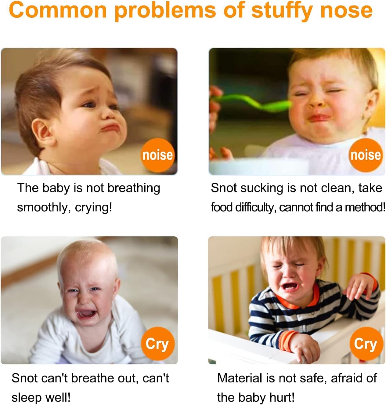 Baby Nasal Aspirator With 24 Filters, Mouth Suction Nasal Congestion Relief For Toddlers, Baby Nose Booger Sucker With 2 Silicon
