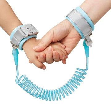 Pandaear Anti Lost Wrist Link, Toddler Harness Walking Leash Safety Child Wristband Leashes For Babies Kids -Blue