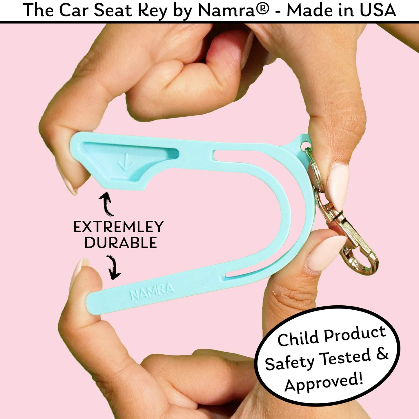 The Car Seat Key - Original Car Seat Key Chain Buckle Release Tool - Easy Unbuckle Opener Aid For Nails, Parents, Grandparents &