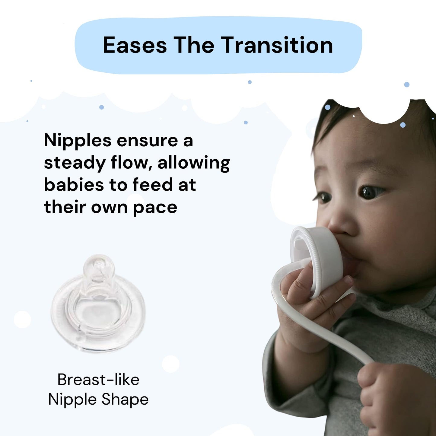 Hands-Free Baby Bottle - Anti-Colic Self Feeding Baby Bottle System 9 Oz (1 Pack - Panda)