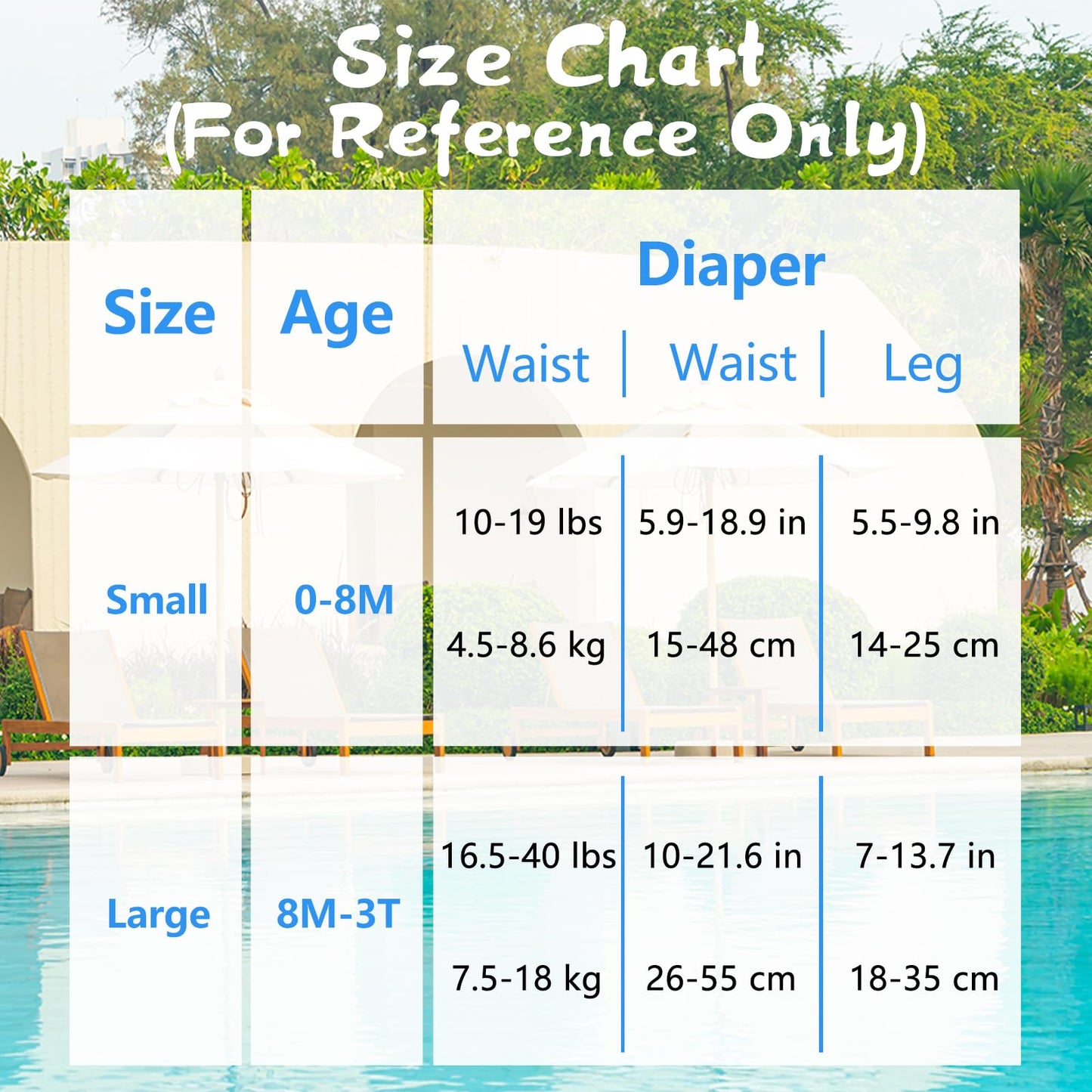 Babygoal Baby Swim Diapers 3 Pack For 0-8 Months Infant Girls And Boys, Reusable Adjustable Washable For Swimming Lessons-Pineap