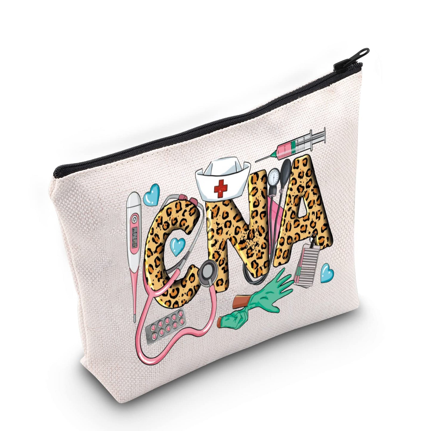 Wzmpa Cna Certified Nursing Assistant Cosmetic Makeup Bag Cna Nursing Graduation Gifts Zipper Pouch Bag For Cna Students Graduat