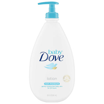 Baby Dove Sensitive Skin Care Body Lotion For Delicate Baby Skin Rich Moisture With 24-Hour Moisturizer, 20 Fl Oz (Package May V