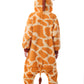 Canasour Giraffe Onesie Kids Animal Halloween Cosplay Costume For 5T Girls Unisex Outfuit One Piece Hooded Orange Soft Pajamas P