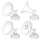 GOTOCUT 4PCS 15mm Breast Pump Flanges, Compatible with Spectra S1/S2/9Plus/Synergy Gold, Motif Luna, Wide-Mouth Bottle Fit, Brea
