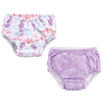 Hudson Baby Unisex Baby Swim Diapers, Sea Shells, 5 Toddler