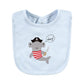 Hudson Baby Unisex Baby Cotton Bibs, Pirate Shark, One Size