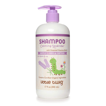 Little Twig Calming Lavender Shampoo, Hair Shampoo With Natural Plant Derived Formula, Vegan, Gluten-Free, Perfect For Newborns,