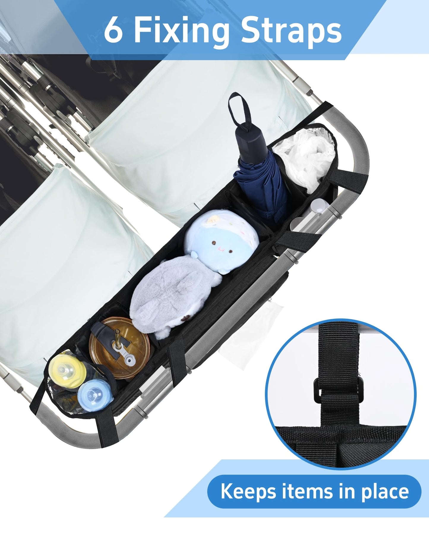 Telawsfun Double Stroller Organizer Compabitle For Bob Duallie And Baby Jogger City Mini Gt2 With Cooler Bags, Compabitle For Ba