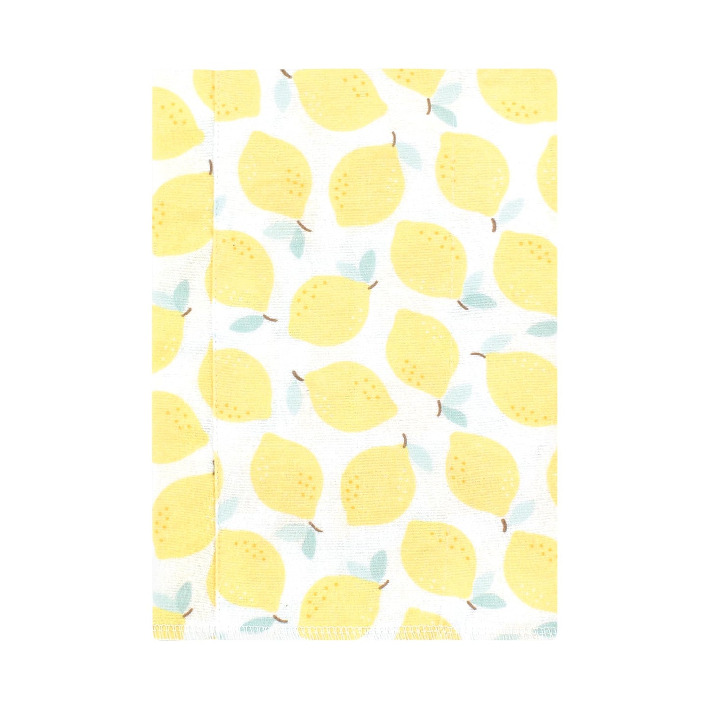 Hudson Baby Unisex Baby Cotton Flannel Burp Cloths, Lemon Daisy 4 Pack, One Size