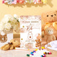 Panitay 100 Pcs Diy Baby Bibs Decorating Kit 50 White Bibs 25 Stencils 24 Fabric Markers 1 Baby Shower Game Sign(Brown Bear)