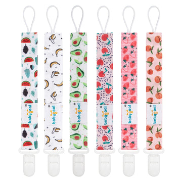 Babygoal Pacifier Clips, 6 Pack Pacifier Holder For Boys And Girls Fits Most Pacifier Styles & Baby Teething Toys And Baby Gift