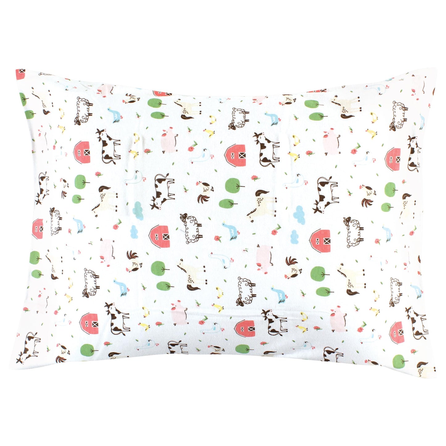 Hudson Baby Unisex Baby And Toddler Cotton Toddler Pillow Case, Girl Farm Animals, One Size