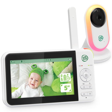 Leapfrog Lf2415 Baby Monitor, 5    Ips Lcd Screen, 1000Ft Range, Night Vision, Soothing Lullabies, Nightlight, 2-Way Audio, Temp