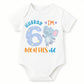 Lillypupp Monthly Milestone Six Months Birthday Unisex Cotton Baby Romper For New Born. Half Year Baby Dress Photoshoot Items. (