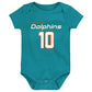 Outerstuff Infant Tyreek Hill Aqua Miami Dolphins Mainliner Player Name & Number Bodysuit