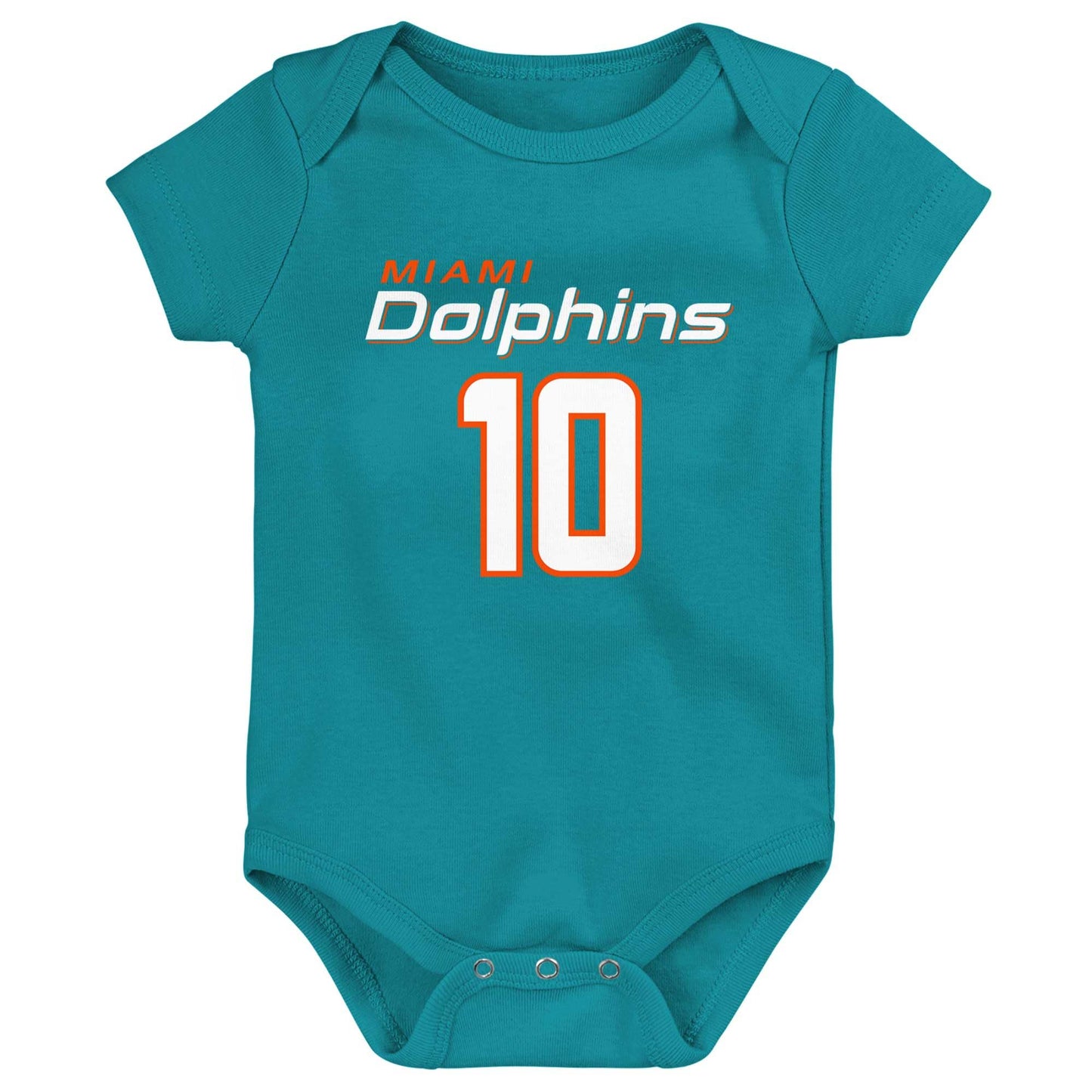 Outerstuff Infant Tyreek Hill Aqua Miami Dolphins Mainliner Player Name & Number Bodysuit