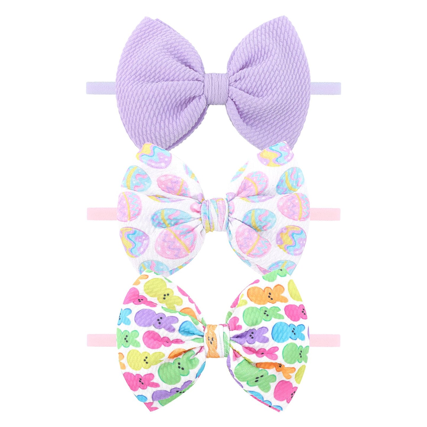Lanmerry Easter Bows For Girls Bunny Baby Girl Headbands Easter Hair Bows Rabbit Eggs Bow Toddler Hair Accessories Infant Bows H