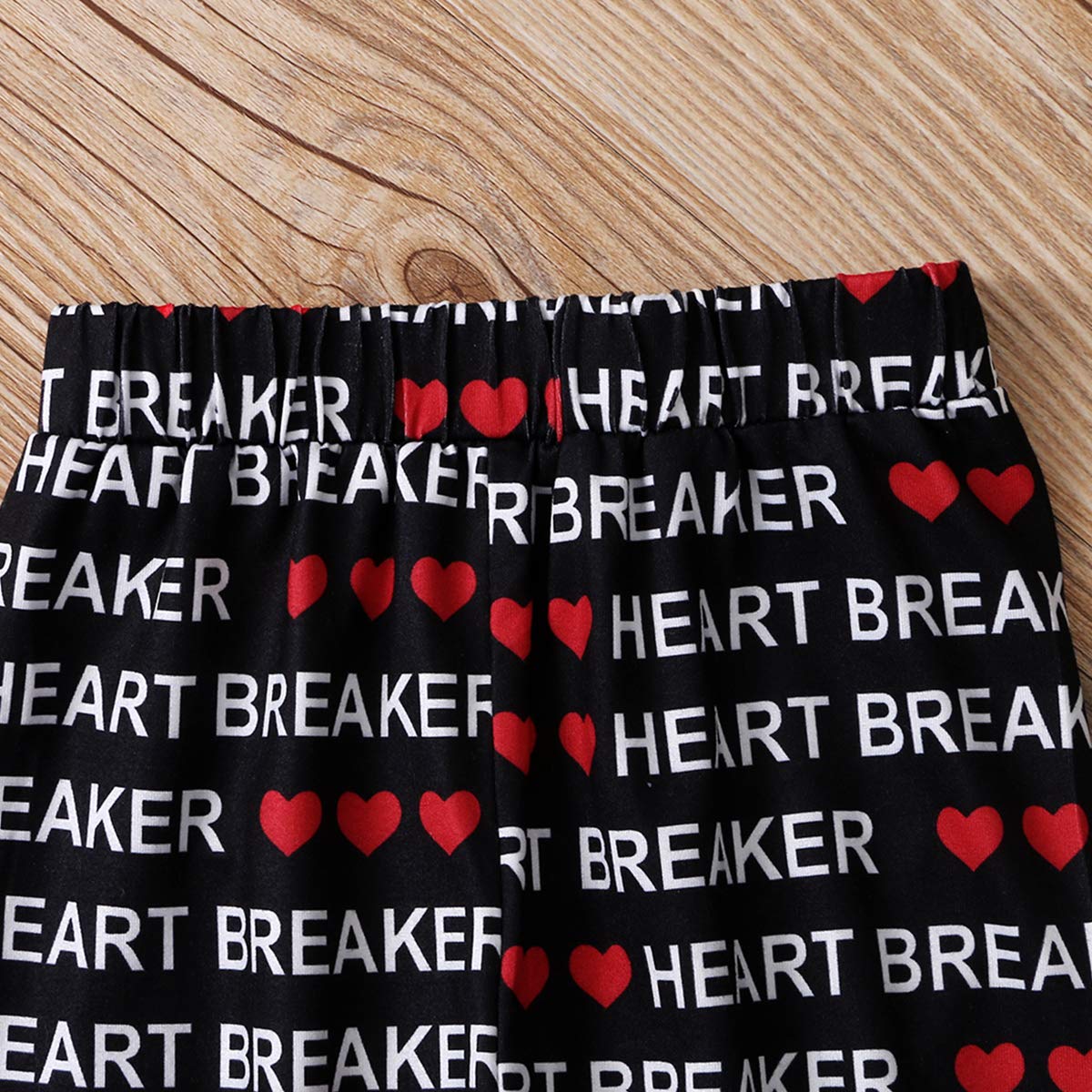 Shalofer Valentine'S Day Baby Boys Outfits Infant Heart Breaker Pant Clothing Set (Black&White,12-18 Months)