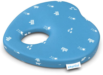 Cherilo Baby Pillows For New Born 0-12 Months - Memory Foam Baby Head Shaper Pillow With Center Hole, Ergonomic Baby Head Suppor